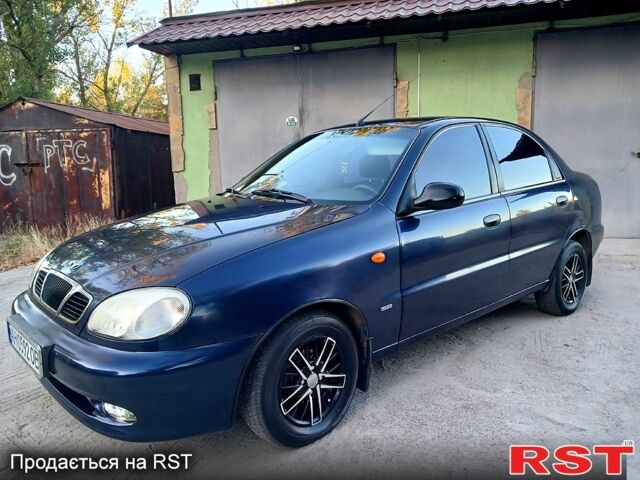 Синий Дэу Ланос, объемом двигателя 1.5 л и пробегом 217 тыс. км за 2100 $, фото 1 на Automoto.ua