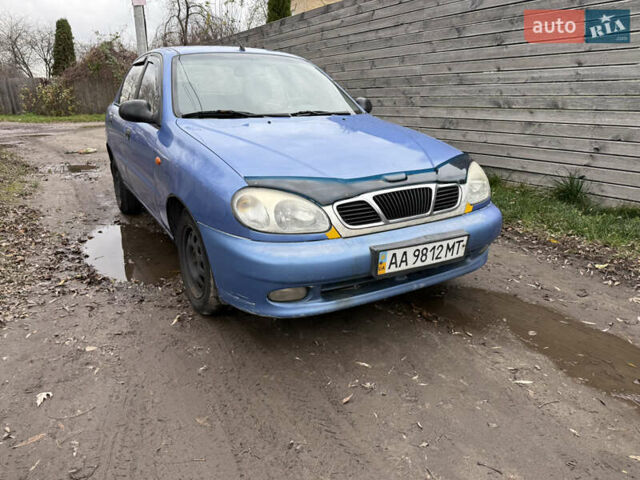 Синий Дэу Ланос, объемом двигателя 1.4 л и пробегом 224 тыс. км за 1390 $, фото 1 на Automoto.ua