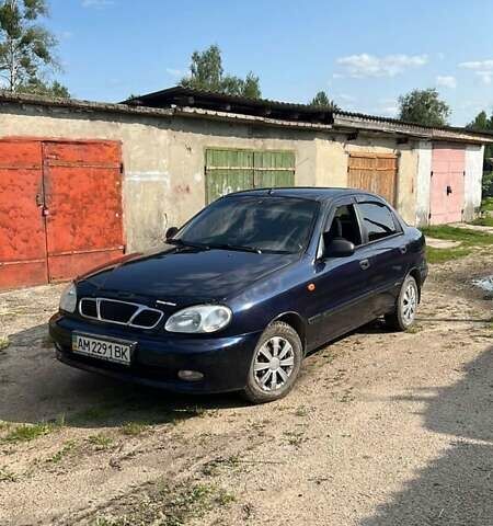 Синий Дэу Ланос, объемом двигателя 1.5 л и пробегом 65 тыс. км за 3400 $, фото 1 на Automoto.ua
