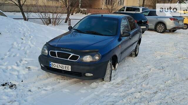 Синий Дэу Ланос, объемом двигателя 1.5 л и пробегом 200 тыс. км за 900 $, фото 1 на Automoto.ua