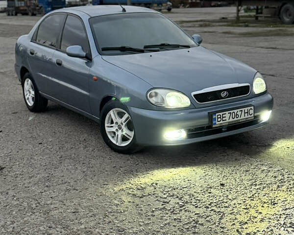 Синий Дэу Ланос, объемом двигателя 1.6 л и пробегом 224 тыс. км за 3499 $, фото 1 на Automoto.ua