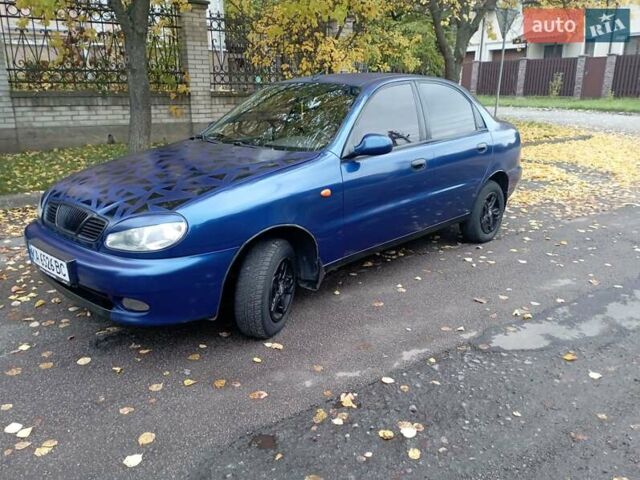 Синий Дэу Ланос, объемом двигателя 1.5 л и пробегом 200 тыс. км за 2200 $, фото 1 на Automoto.ua
