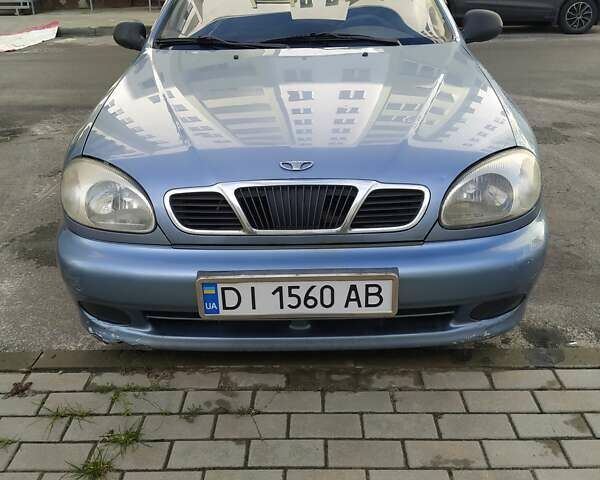 Синий Дэу Ланос, объемом двигателя 1.5 л и пробегом 200 тыс. км за 800 $, фото 1 на Automoto.ua