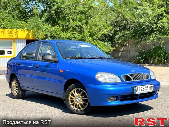 Синий Дэу Ланос, объемом двигателя 1.6 л и пробегом 112 тыс. км за 2050 $, фото 1 на Automoto.ua