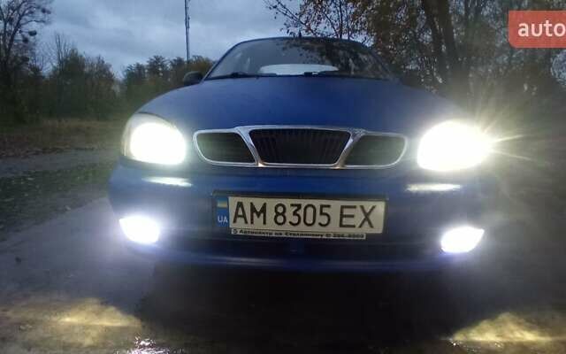 Дэу Ланос 2008 в Пулины (Червоноармейск) на Automoto.ua Синий Дэу Ланос, объемом двигателя 1.5 л и пробегом 250 тыс. км за 2500 $, фото 1 на Automoto.ua