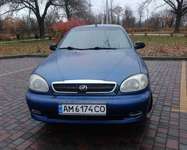 Синий Дэу Ланос, объемом двигателя 1.6 л и пробегом 280 тыс. км за 1750 $, фото 1 на Automoto.ua