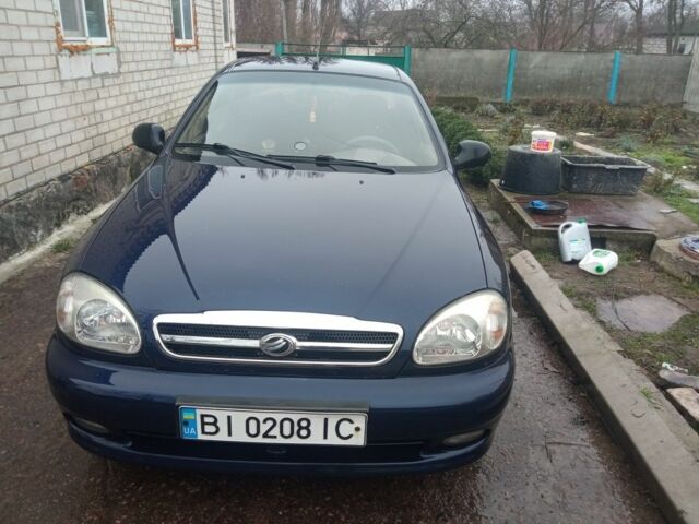 Синий Дэу Ланос, объемом двигателя 1.5 л и пробегом 132 тыс. км за 3000 $, фото 1 на Automoto.ua