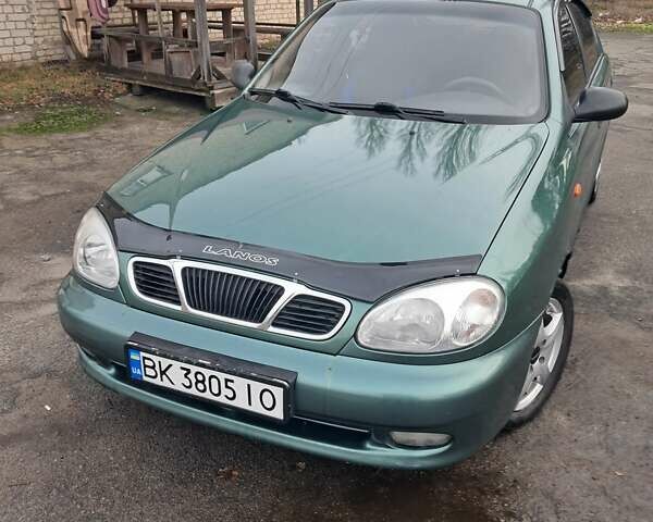 Зеленый Дэу Ланос, объемом двигателя 1.5 л и пробегом 171 тыс. км за 2950 $, фото 1 на Automoto.ua