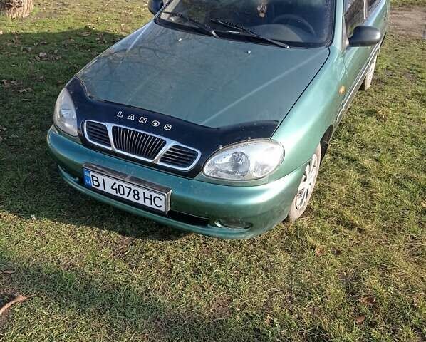 Зеленый Дэу Ланос, объемом двигателя 1.5 л и пробегом 211 тыс. км за 2400 $, фото 1 на Automoto.ua