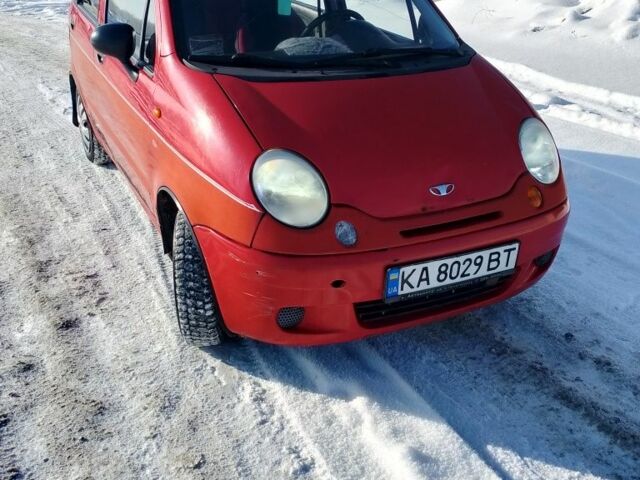 Красный Дэу Матиз, объемом двигателя 0.8 л и пробегом 178 тыс. км за 1100 $, фото 1 на Automoto.ua