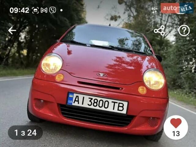 Красный Дэу Матиз, объемом двигателя 0.8 л и пробегом 122 тыс. км за 2200 $, фото 1 на Automoto.ua