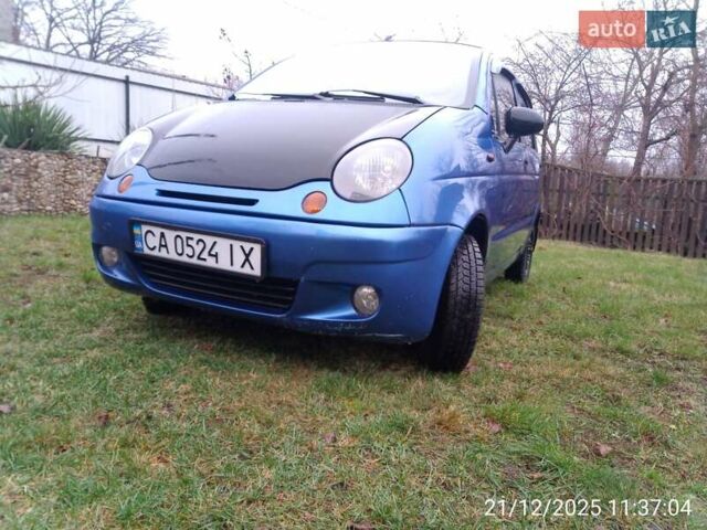 Синий Дэу Матиз, объемом двигателя 0.8 л и пробегом 211 тыс. км за 1900 $, фото 1 на Automoto.ua