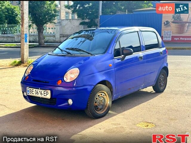 Синий Дэу Матиз, объемом двигателя 0.8 л и пробегом 106 тыс. км за 1350 $, фото 1 на Automoto.ua