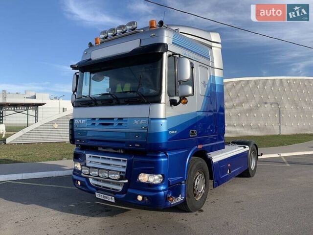 Синий Даф XF 105, объемом двигателя 12.91 л и пробегом 89 тыс. км за 25000 $, фото 1 на Automoto.ua