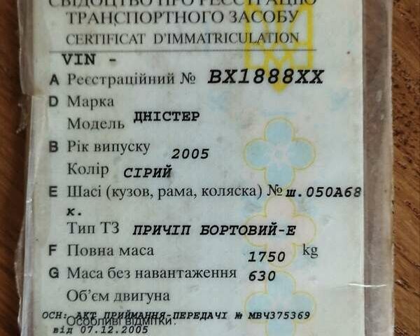 Сірий Дністер 1-2, об'ємом двигуна 0 л та пробігом 100 тис. км за 3200 $, фото 1 на Automoto.ua