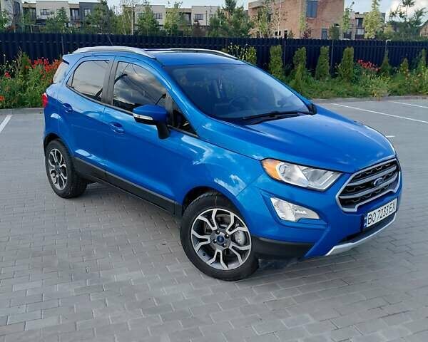 Синий Форд Экоспорт, объемом двигателя 1 л и пробегом 88 тыс. км за 10700 $, фото 1 на Automoto.ua