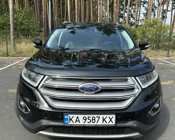 Черный Форд Эдж, объемом двигателя 2 л и пробегом 157 тыс. км за 21500 $, фото 1 на Automoto.ua