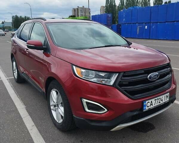Красный Форд Эдж, объемом двигателя 2 л и пробегом 88 тыс. км за 15500 $, фото 1 на Automoto.ua