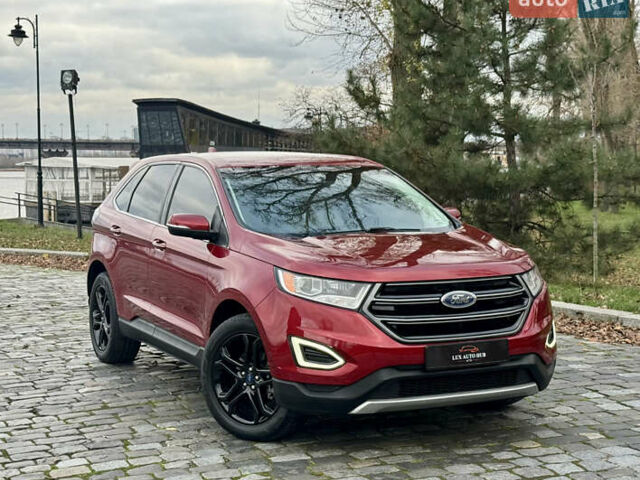 Красный Форд Эдж, объемом двигателя 2 л и пробегом 186 тыс. км за 14333 $, фото 1 на Automoto.ua