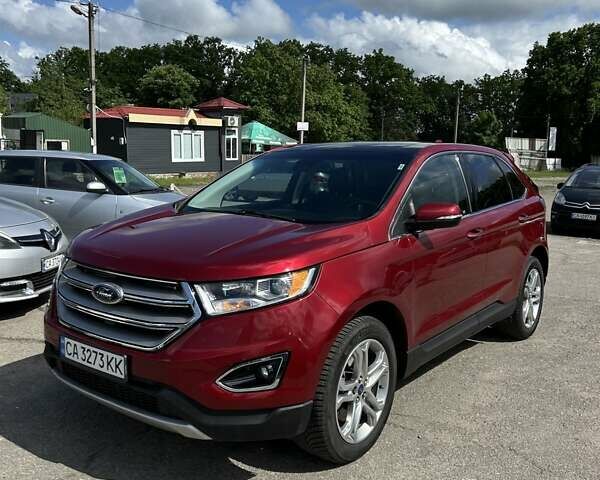 Красный Форд Эдж, объемом двигателя 2 л и пробегом 124 тыс. км за 16550 $, фото 1 на Automoto.ua