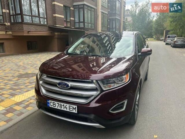 Красный Форд Эдж, объемом двигателя 3.5 л и пробегом 55 тыс. км за 23000 $, фото 1 на Automoto.ua