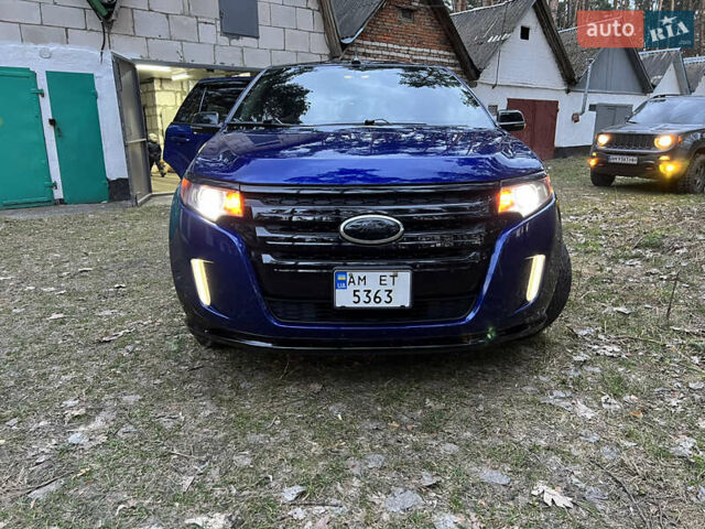 Синий Форд Эдж, объемом двигателя 3.72 л и пробегом 323 тыс. км за 14300 $, фото 1 на Automoto.ua