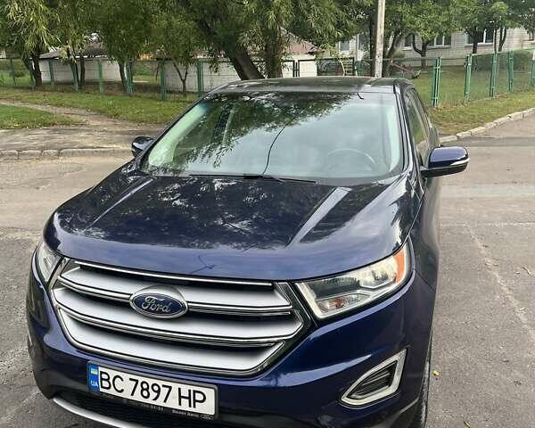 Синий Форд Эдж, объемом двигателя 2 л и пробегом 102 тыс. км за 15800 $, фото 1 на Automoto.ua