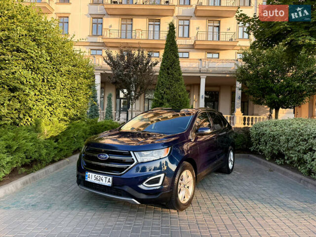 Синий Форд Эдж, объемом двигателя 2 л и пробегом 100 тыс. км за 17000 $, фото 1 на Automoto.ua