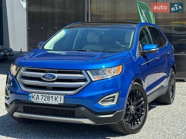 Синий Форд Эдж, объемом двигателя 2 л и пробегом 80 тыс. км за 14900 $, фото 1 на Automoto.ua