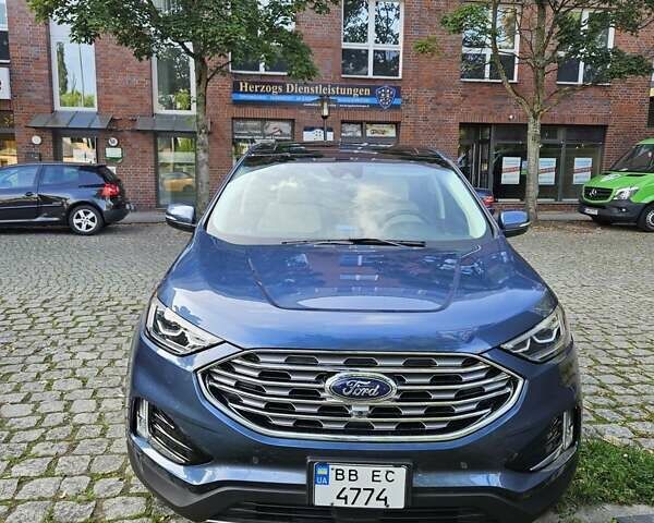 Синий Форд Эдж, объемом двигателя 2 л и пробегом 27 тыс. км за 26709 $, фото 1 на Automoto.ua