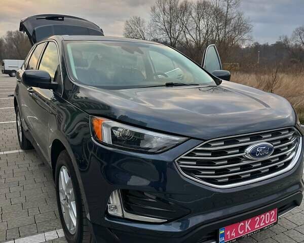 Синий Форд Эдж, объемом двигателя 2 л и пробегом 62 тыс. км за 21700 $, фото 1 на Automoto.ua