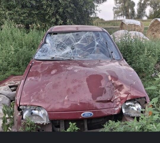 Красный Форд Фиеста, объемом двигателя 1 л и пробегом 200 тыс. км за 550 $, фото 1 на Automoto.ua