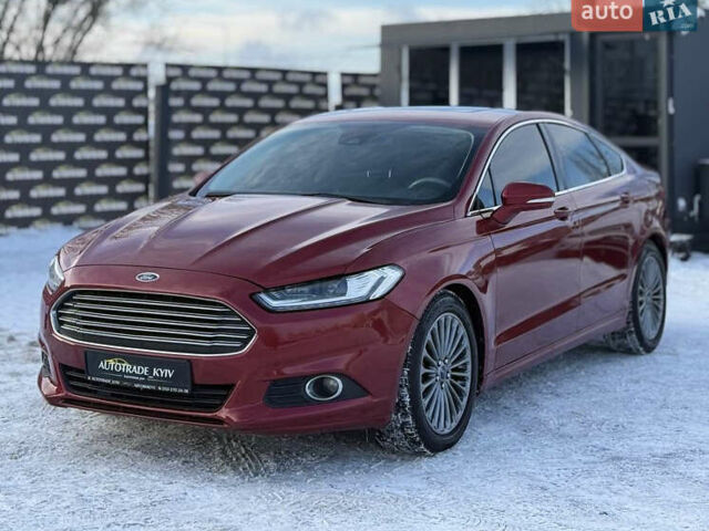 Красный Форд Фьюжн, объемом двигателя 1.5 л и пробегом 104 тыс. км за 9250 $, фото 1 на Automoto.ua