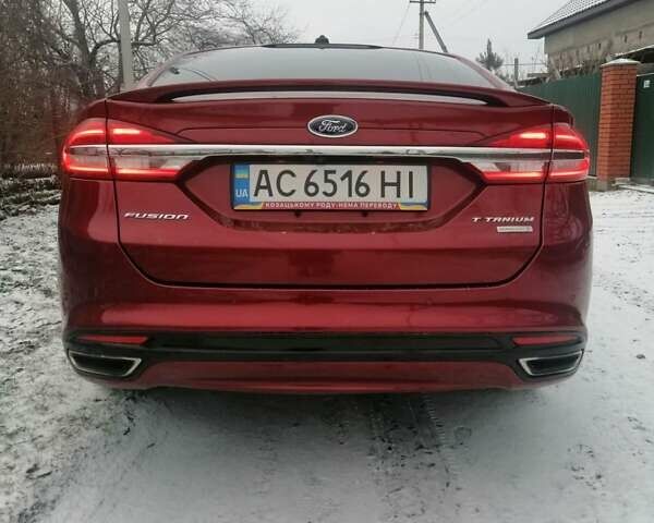 Форд Фьюжен 2016 у Нововолинськ на Automoto.ua Червоний Форд Фьюжен, об'ємом двигуна 2 л та пробігом 163 тис. км за 12000 $, фото 1 на Automoto.ua