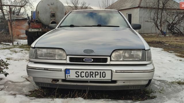 Серый Форд Скорпио, объемом двигателя 2 л и пробегом 200 тыс. км за 600 $, фото 1 на Automoto.ua