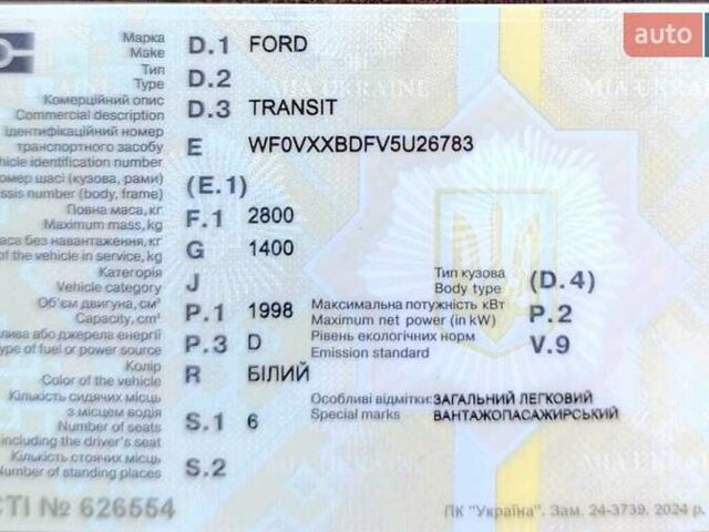 Белый Форд Транзит Коннект, объемом двигателя 2 л и пробегом 515 тыс. км за 4800 $, фото 1 на Automoto.ua