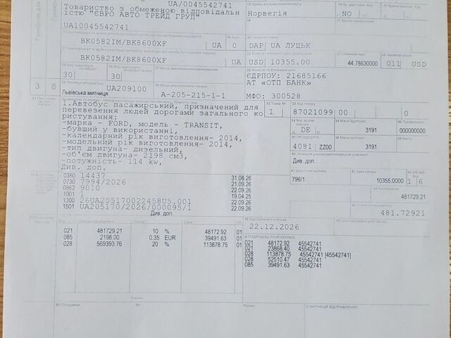 Форд Транзит, объемом двигателя 2.2 л и пробегом 257 тыс. км за 23500 $, фото 1 на Automoto.ua