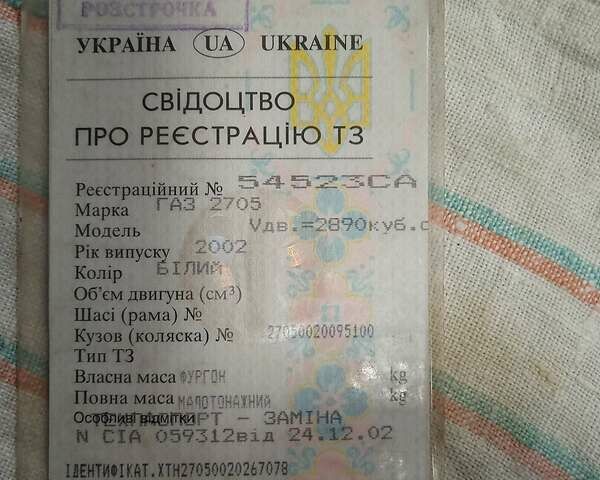 Білий ГАЗ 2705 Газель, об'ємом двигуна 0 л та пробігом 100 тис. км за 1200 $, фото 1 на Automoto.ua