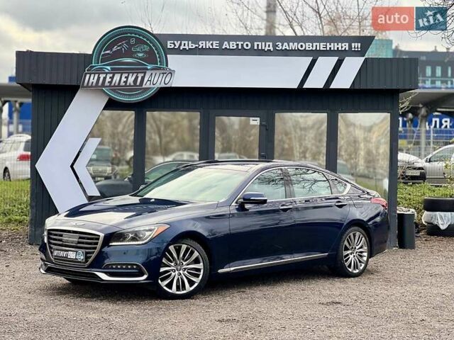 Синий Генезис G80, объемом двигателя 5 л и пробегом 84 тыс. км за 27500 $, фото 1 на Automoto.ua