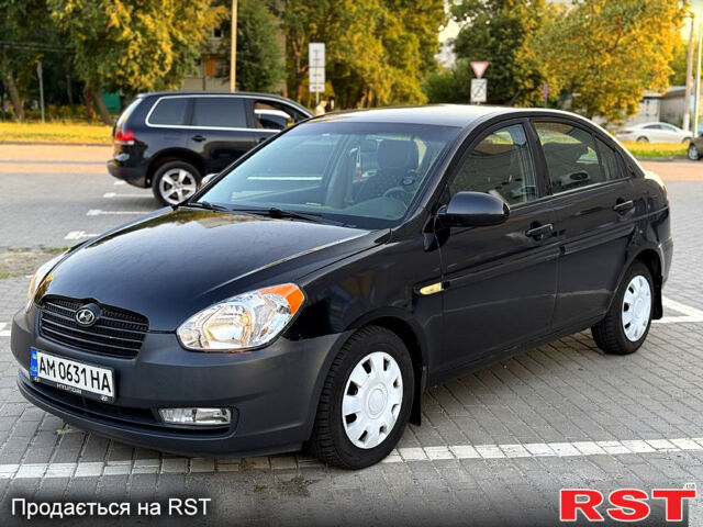 Черный Хендай Акцент, объемом двигателя 1.4 л и пробегом 208 тыс. км за 3500 $, фото 1 на Automoto.ua