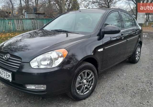 Черный Хендай Акцент, объемом двигателя 1.49 л и пробегом 231 тыс. км за 4600 $, фото 1 на Automoto.ua