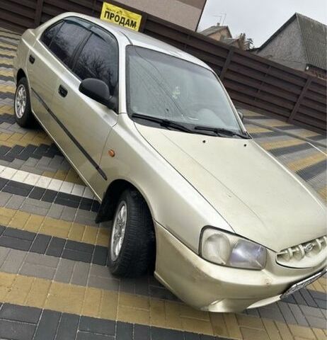 Жовтий Хендай Акцент, об'ємом двигуна 1.3 л та пробігом 380 тис. км за 1750 $, фото 1 на Automoto.ua