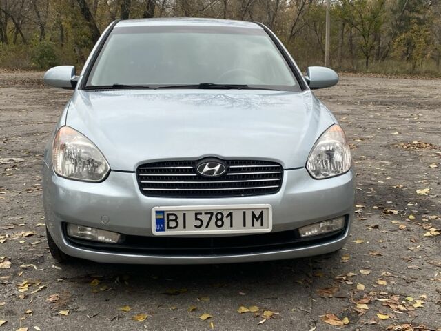 Синий Хендай Акцент, объемом двигателя 1.4 л и пробегом 212 тыс. км за 4500 $, фото 1 на Automoto.ua