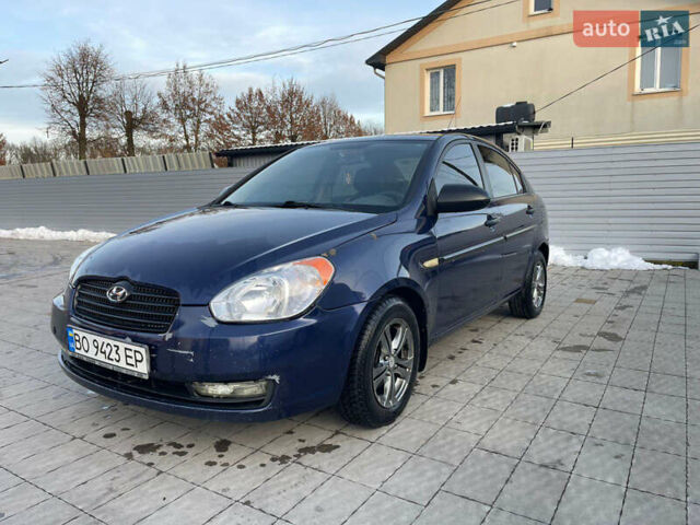 Синий Хендай Акцент, объемом двигателя 1.4 л и пробегом 210 тыс. км за 4600 $, фото 1 на Automoto.ua