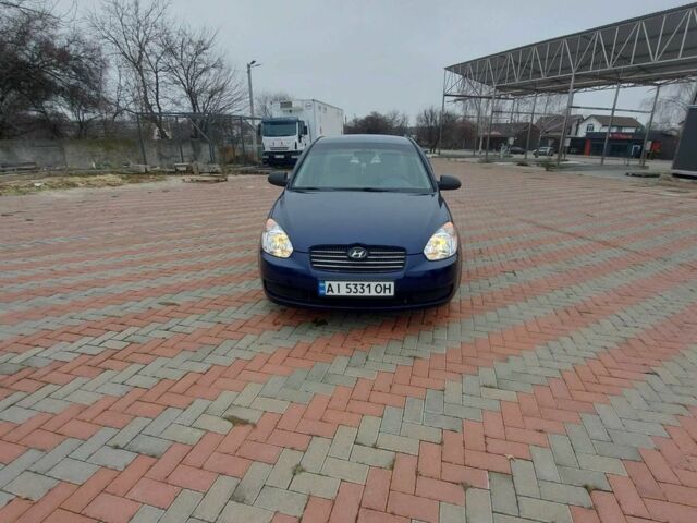 Синий Хендай Акцент, объемом двигателя 1.4 л и пробегом 193 тыс. км за 3900 $, фото 1 на Automoto.ua