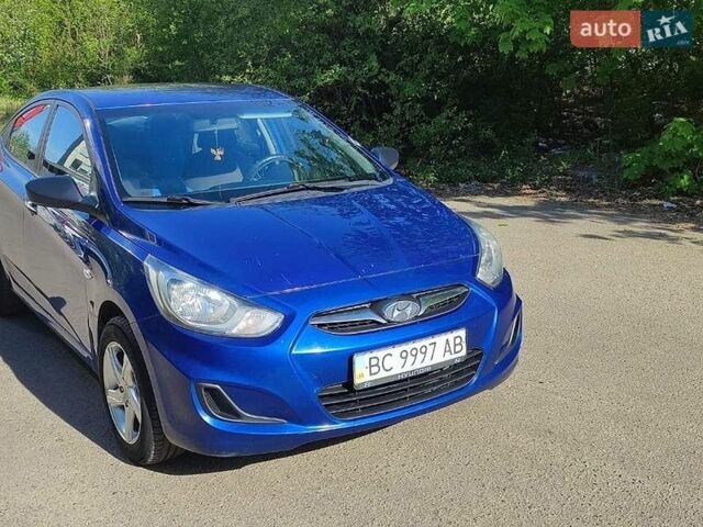 Синий Хендай Акцент, объемом двигателя 1.4 л и пробегом 185 тыс. км за 5450 $, фото 1 на Automoto.ua
