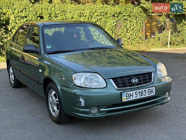 Зелений Хендай Акцент, об'ємом двигуна 1.5 л та пробігом 186 тис. км за 2999 $, фото 1 на Automoto.ua