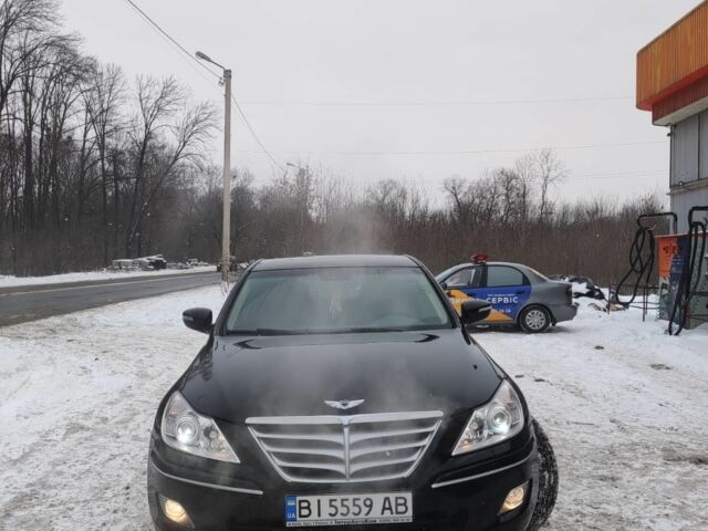 Черный Хендай Генезис, объемом двигателя 3.8 л и пробегом 252 тыс. км за 8500 $, фото 1 на Automoto.ua