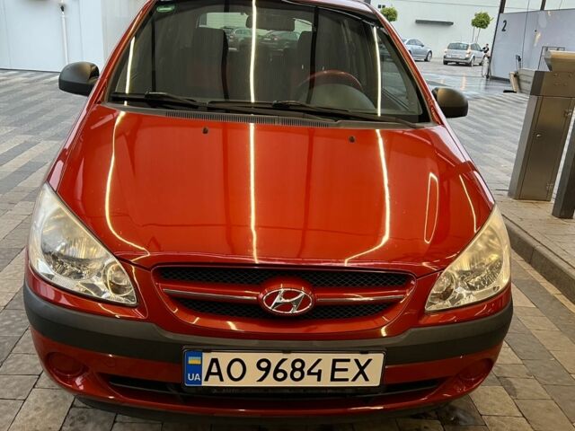 Красный Хендай Гетц, объемом двигателя 1.1 л и пробегом 170 тыс. км за 3844 $, фото 1 на Automoto.ua