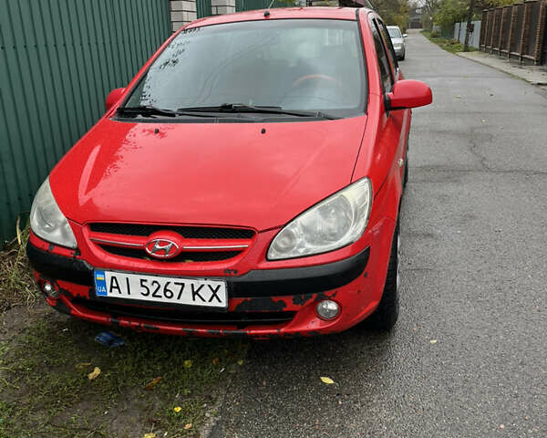 Красный Хендай Гетц, объемом двигателя 1.4 л и пробегом 191 тыс. км за 3000 $, фото 1 на Automoto.ua